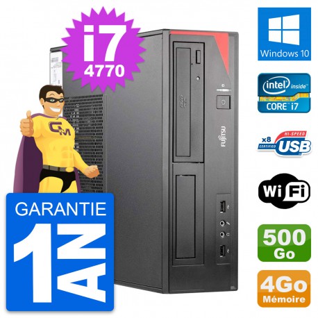 PC Fujitsu Esprimo E520 DT Intel i7-4770 RAM 4Go Disque 500Go Windows 10 Wifi