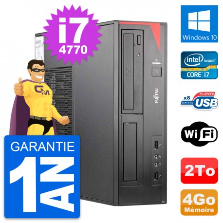 PC Fujitsu Esprimo E520 DT Intel i7-4770 RAM 4Go Disque Dur 2To Windows 10 Wifi