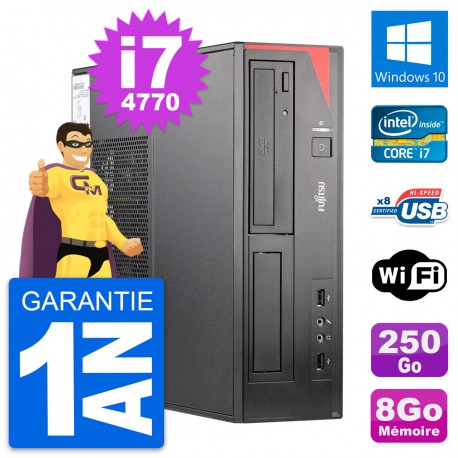 PC Fujitsu Esprimo E520 DT Intel i7-4770 RAM 8Go Disque 250Go Windows 10 Wifi