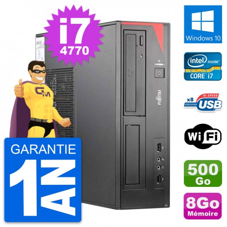 PC Fujitsu Esprimo E520 DT Intel i7-4770 RAM 8Go Disque 500Go Windows 10 Wifi