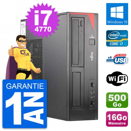 PC Fujitsu Esprimo E520 DT Intel i7-4770 RAM 16Go Disque 500Go Windows 10 Wifi