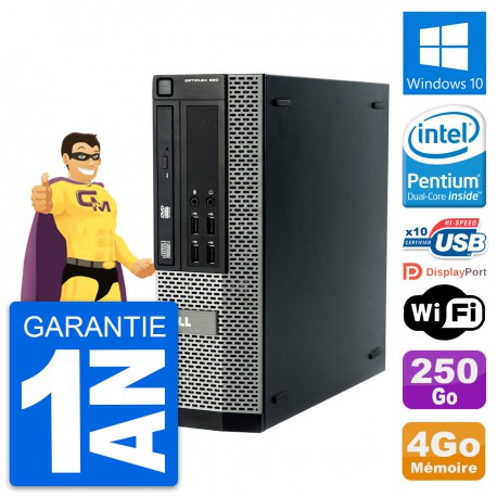PC Dell OptiPlex 990 SFF Intel G840 RAM 4Go Disque Dur 250Go Windows 10 Wifi