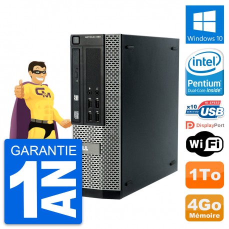 PC Dell OptiPlex 990 SFF Intel G840 RAM 4Go Disque Dur 1To Windows 10 Wifi