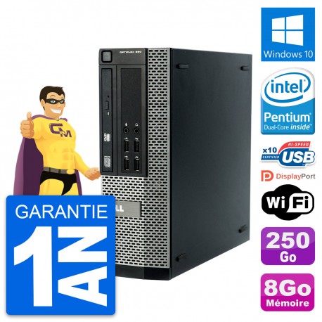 PC Dell OptiPlex 990 SFF Intel G840 RAM 8Go Disque Dur 250Go Windows 10 Wifi