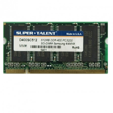 512Mo RAM PC Portable SODIMM Super Talent D266SC512 DDR1 PC-2100 266MHz