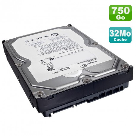 Disque Dur 750Go SATA 3.5" Seagate ST3750528AS Barracuda 7200.12 32Mo