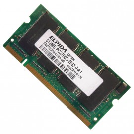 512Mo RAM PC Portable SODIMM ELPIDA EBD52UD6ADSA-6B DDR1 PC-2700S 333MHz
