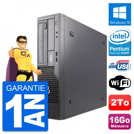 PC Fujitsu Esprimo E500 DT Intel G630 RAM 16Go Disque Dur 2To Windows 10 Wifi