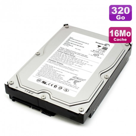 Disque Dur 320Go SATA 3.5" Seagate Barracuda 7200.12 ST3320413AS 7200RPM 16Mo