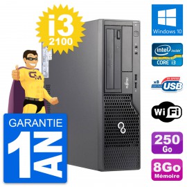 PC Fujitsu Esprimo E500 DT Intel i3-2100 RAM 8Go Disque 250Go Windows 10 Wifi