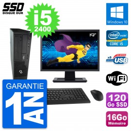 PC Fujitsu E500 E85+ DT Ecran 19" i5-2400 RAM 16Go SSD 120Go Windows 10 Wifi