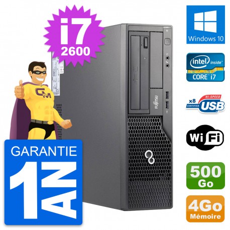 PC Fujitsu Esprimo E500 DT Intel i7-2600 RAM 4Go Disque 500Go Windows 10 Wifi