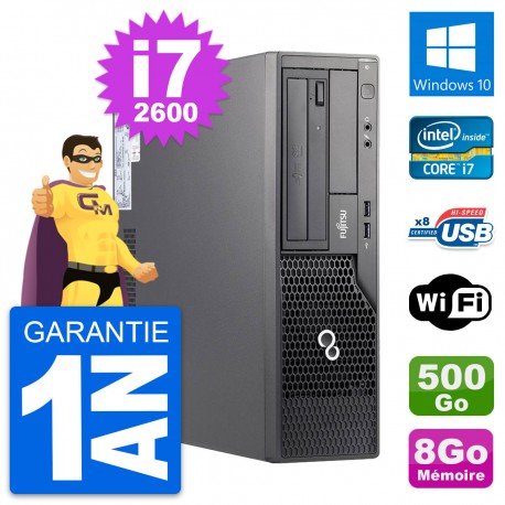 PC Fujitsu Esprimo E500 DT Intel i7-2600 RAM 8Go Disque 500Go Windows 10 Wifi