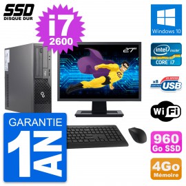 PC Fujitsu E500 E85+ DT Ecran 27" i7-2600 RAM 4Go SSD 960Go Windows 10 Wifi