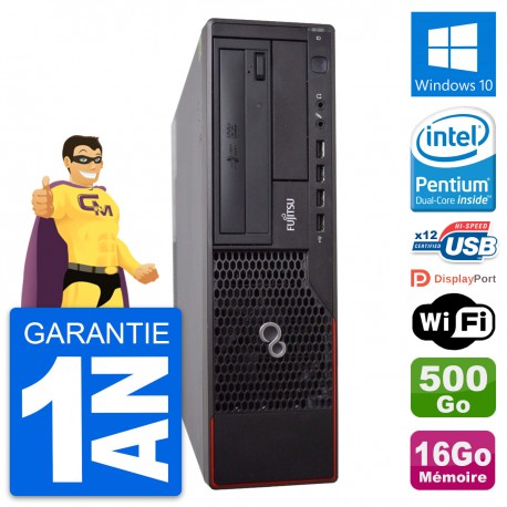 PC Fujitsu Esprimo E700 DT Intel G630 RAM 16Go Disque Dur 500Go Windows 10 Wifi