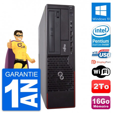 PC Fujitsu Esprimo E700 DT Intel G630 RAM 16Go Disque Dur 2To Windows 10 Wifi