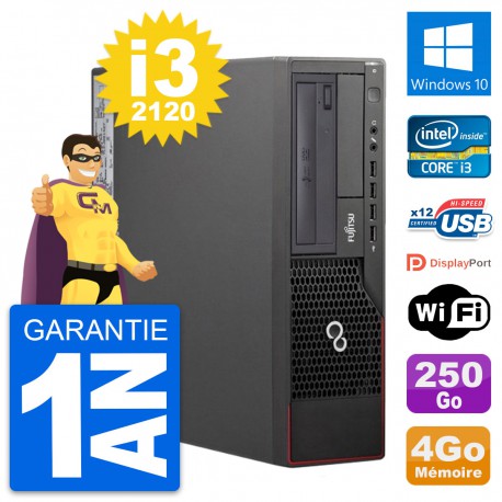 PC Fujitsu Esprimo E700 DT Intel i3-2120 RAM 4Go Disque 250Go Windows 10 Wifi
