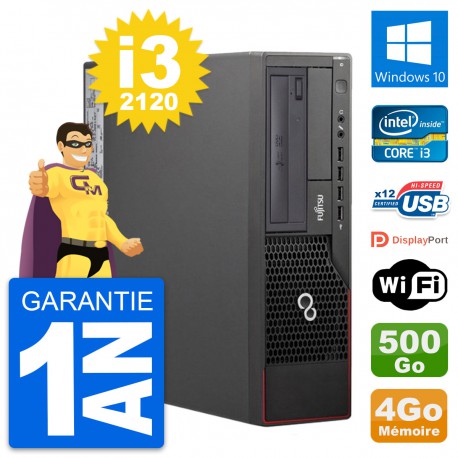 PC Fujitsu Esprimo E700 DT Intel i3-2120 RAM 4Go Disque 500Go Windows 10 Wifi