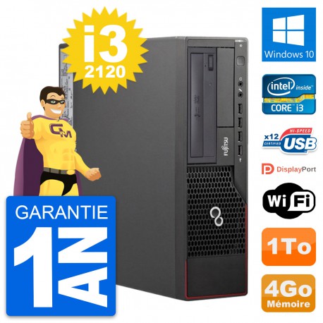 PC Fujitsu Esprimo E700 DT Intel i3-2120 RAM 4Go Disque Dur 1To Windows 10 Wifi