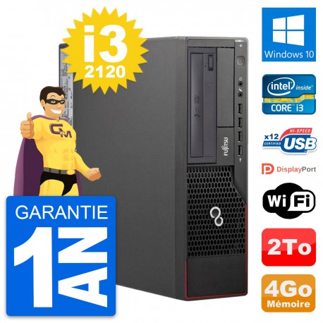 PC Fujitsu Esprimo E700 DT Intel i3-2120 RAM 4Go Disque Dur 2To Windows 10 Wifi