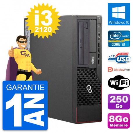 PC Fujitsu Esprimo E700 DT Intel i3-2120 RAM 8Go Disque 250Go Windows 10 Wifi