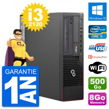 PC Fujitsu Esprimo E700 DT Intel i3-2120 RAM 8Go Disque 500Go Windows 10 Wifi