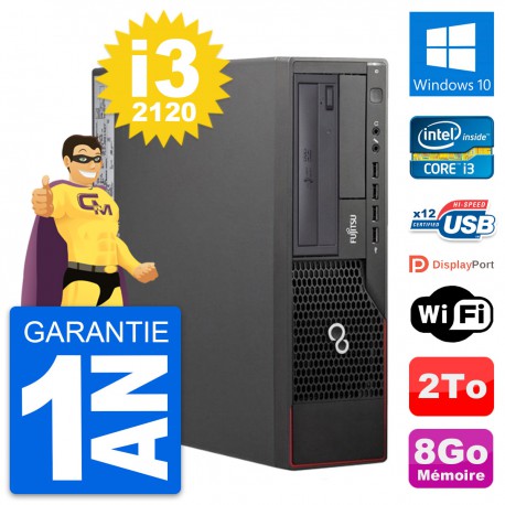 PC Fujitsu Esprimo E700 DT Intel i3-2120 RAM 8Go Disque Dur 2To Windows 10 Wifi