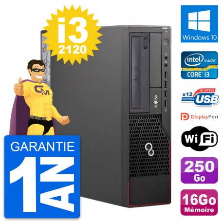 PC Fujitsu Esprimo E700 DT Intel i3-2120 RAM 16Go Disque 250Go Windows 10 Wifi