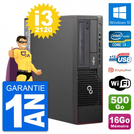 PC Fujitsu Esprimo E700 DT Intel i3-2120 RAM 16Go Disque 500Go Windows 10 Wifi