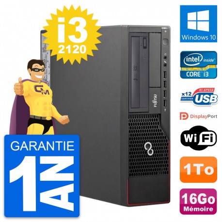 PC Fujitsu Esprimo E700 DT Intel i3-2120 RAM 16Go Disque Dur 1To Windows 10 Wifi