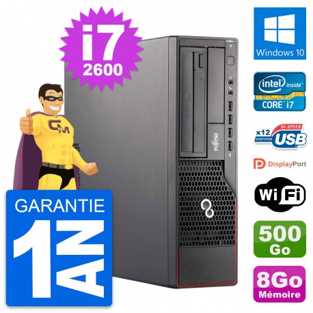 PC Fujitsu Esprimo E700 DT Intel i7-2600 RAM 8Go Disque 500Go Windows 10 Wifi