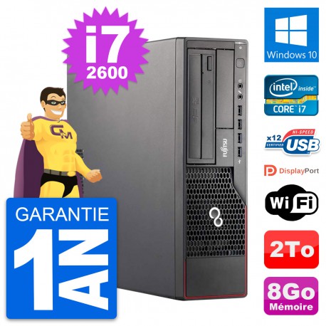 PC Fujitsu Esprimo E700 DT Intel i7-2600 RAM 8Go Disque Dur 2To Windows 10 Wifi