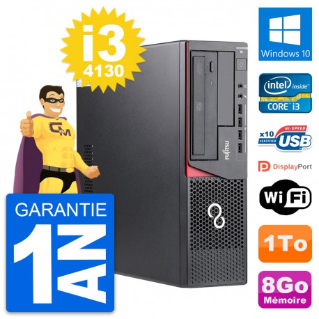 PC Fujitsu Esprimo E720 DT Intel i3-4130 RAM 8Go Disque Dur 1To Windows 10 Wifi