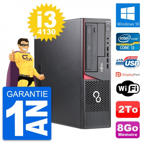 PC Fujitsu Esprimo E720 DT Intel i3-4130 RAM 8Go Disque Dur 2To Windows 10 Wifi