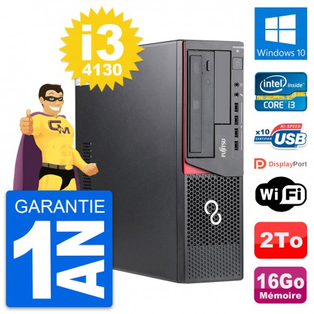PC Fujitsu Esprimo E720 DT Intel i3-4130 RAM 16Go Disque Dur 2To Windows 10 Wifi