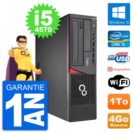 PC Fujitsu Esprimo E720 DT Intel i5-4570 RAM 4Go Disque Dur 1To Windows 10 Wifi