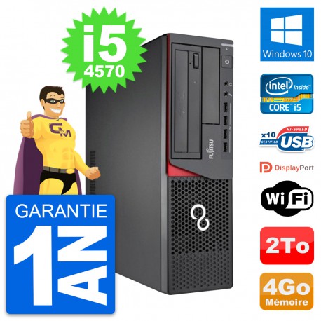 PC Fujitsu Esprimo E720 DT Intel i5-4570 RAM 4Go Disque Dur 2To Windows 10 Wifi