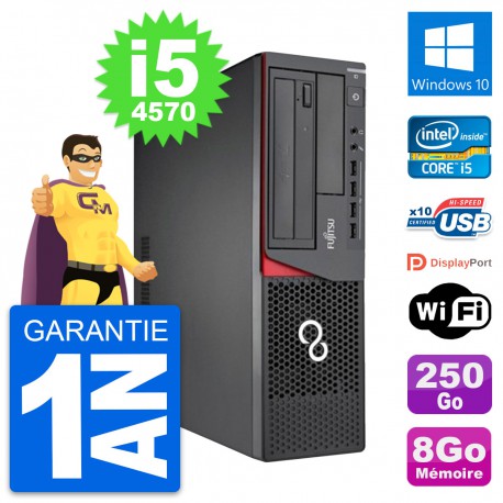 PC Fujitsu Esprimo E720 DT Intel i5-4570 RAM 8Go Disque 250Go Windows 10 Wifi