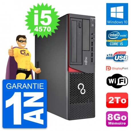 PC Fujitsu Esprimo E720 DT Intel i5-4570 RAM 8Go Disque Dur 2To Windows 10 Wifi