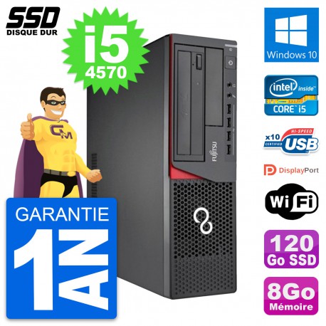 PC Fujitsu Esprimo E720 E85+ DT Intel i5-4570 RAM 8Go SSD 120Go Windows 10 Wifi