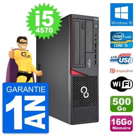PC Fujitsu Esprimo E720 DT Intel i5-4570 RAM 16Go Disque 500Go Windows 10 Wifi