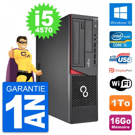 PC Fujitsu Esprimo E720 DT Intel i5-4570 RAM 16Go Disque Dur 1To Windows 10 Wifi