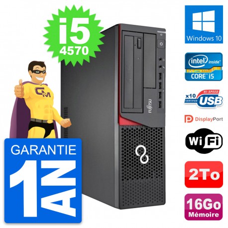 PC Fujitsu Esprimo E720 DT Intel i5-4570 RAM 16Go Disque Dur 2To Windows 10 Wifi