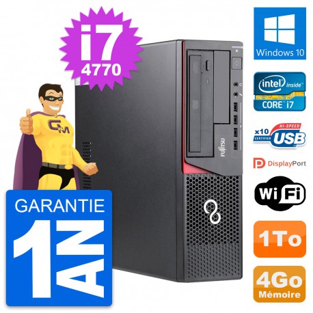 PC Fujitsu Esprimo E720 DT Intel i7-4770 RAM 4Go Disque Dur 1To Windows 10 Wifi