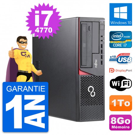 PC Fujitsu Esprimo E720 DT Intel i7-4770 RAM 8Go Disque Dur 1To Windows 10 Wifi