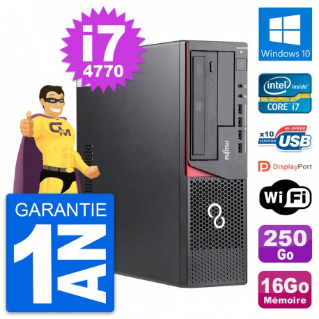 PC Fujitsu Esprimo E720 DT Intel i7-4770 RAM 16Go Disque 250Go Windows 10 Wifi