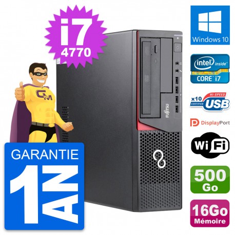PC Fujitsu Esprimo E720 DT Intel i7-4770 RAM 16Go Disque 500Go Windows 10 Wifi