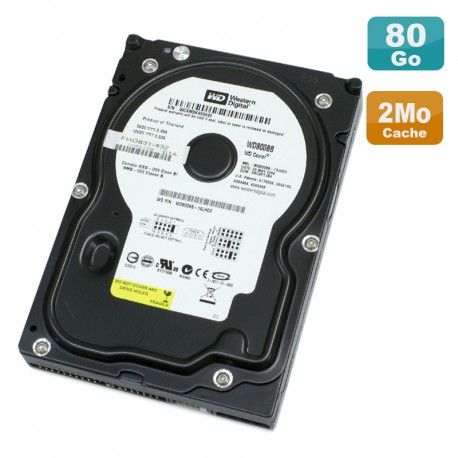 Disque Dur 80Go IDE ATA 3.5" Western Digital Caviar WD800BB 7200RPM 2Mo