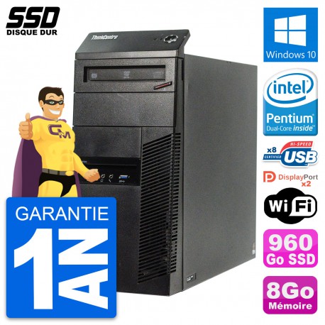 PC Tour Lenovo ThinkCentre M83 Intel G3220 RAM 8Go SSD 960Go Windows 10 Wifi