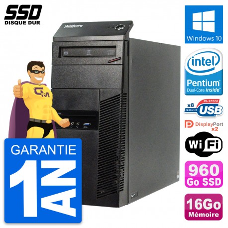 PC Tour Lenovo ThinkCentre M83 Intel G3220 RAM 16Go SSD 960Go Windows 10 Wifi